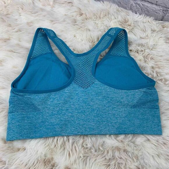 Pink by Victoria's Secret Sports Bra Womens Small Blue Racerback - Picture 3 of 4